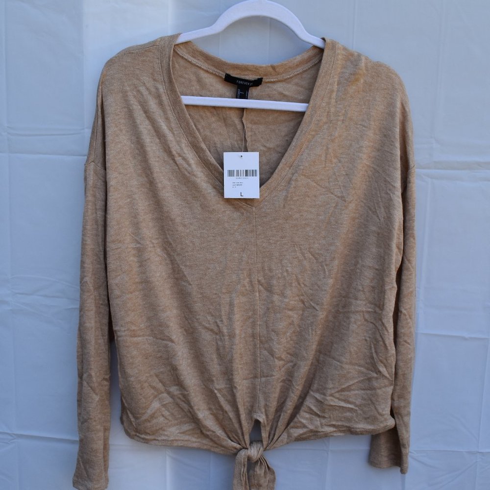 Forever 21, Large, Light Brown long sleeve